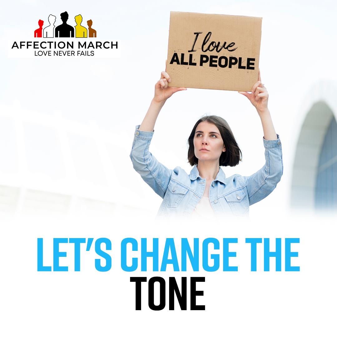 Changing the tone means standing up and saying, I Love All People!
Do you?
#love #affection #unity