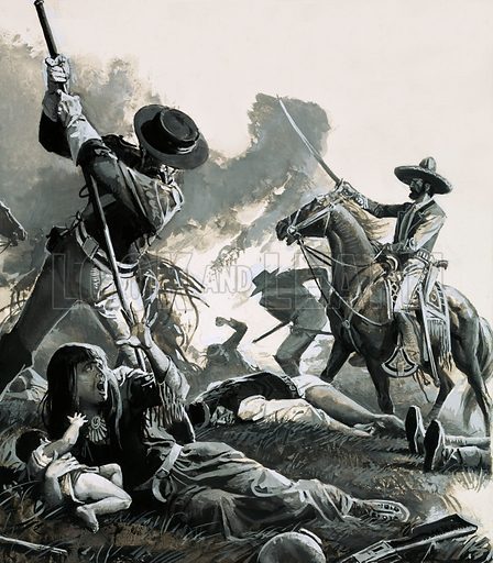 JackInArizona's tweet photo. Mexico vs Apache wars much of which were fought on what is now #Arizona.
Picture of Mexican Calvary battling against Apaches and Geronimo's family, Mexican Vaqueros chasing Geronimo after he killed some of their cattle and kidnapped a 12 year old girl from them months earlier. https://t.co/1d2se77iVb
