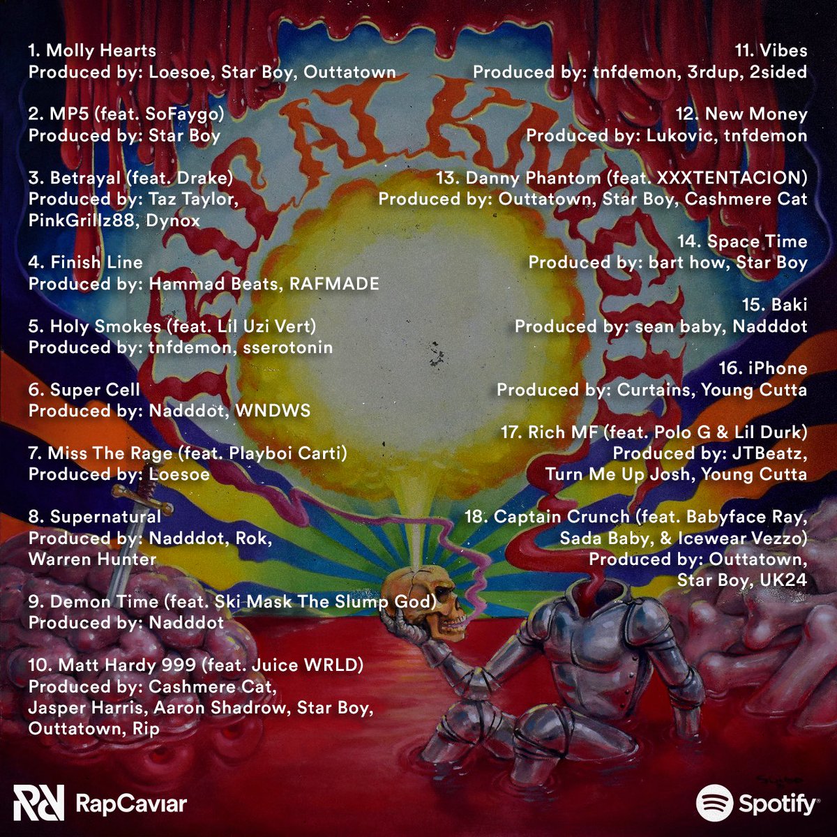 RapCaviar's tweet photo. Peep the full line up of producers for Trip At Knight 👀 Which beat are you liking the most? https://t.co/lCpJzo1edN