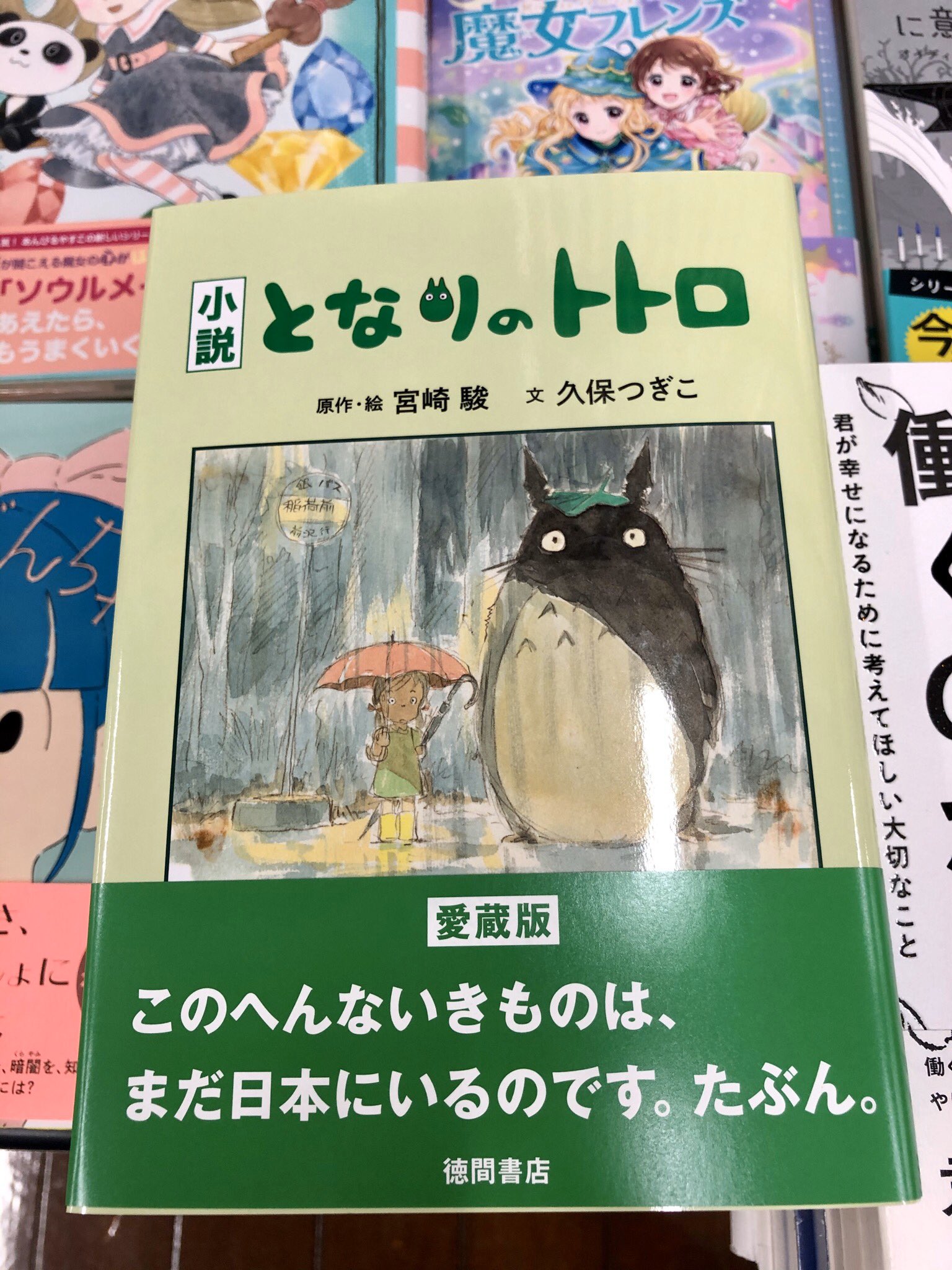 有隣堂藤沢店 2f児童 ジブリ不朽の名作映画がお子さまでも読める小説になって登場 小説となりのトトロ 入荷いたしました お母さんの療養のためにお引越ししてきたサツキとメイは 森の奥で不思議な生き物に出会います 文章から爽やかな山の風が薫る