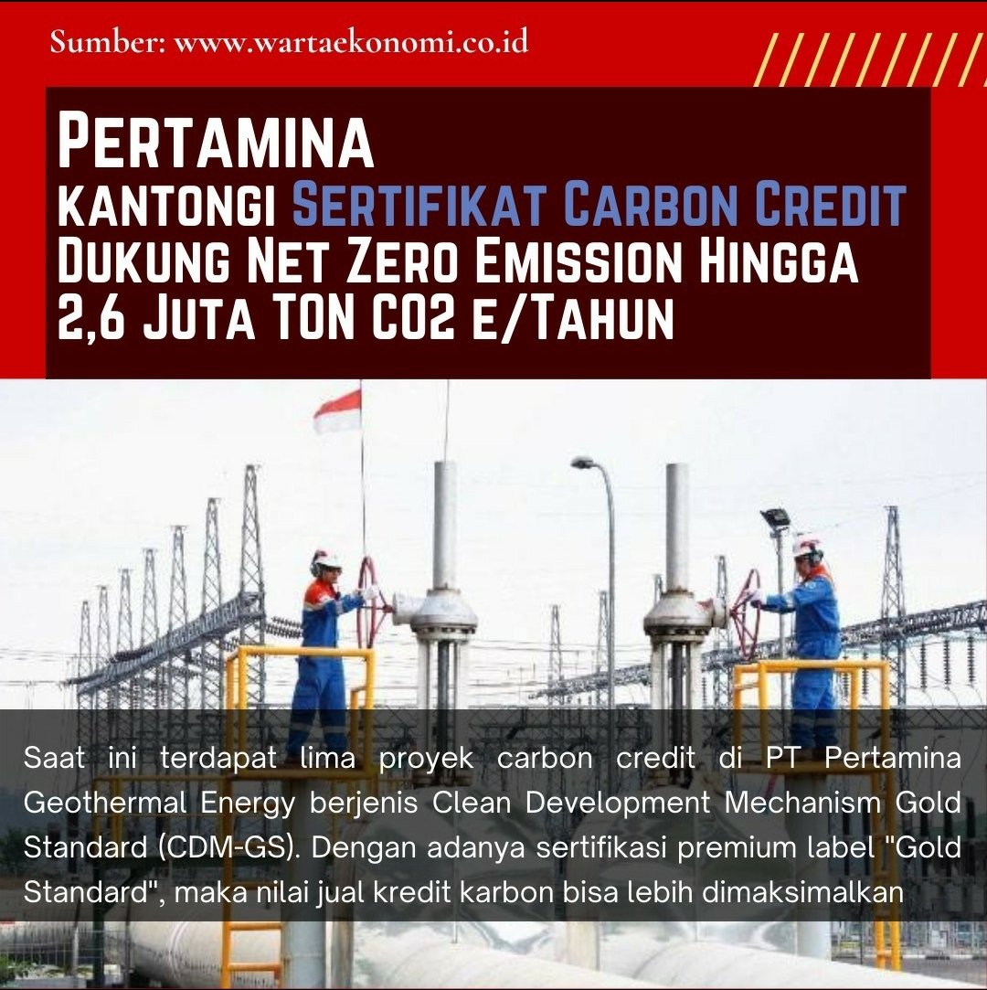 jovankaahh's tweet photo. Komitmen Pertamina utk mngurangi emisi karbon sebesar 39% di 2030 terus dijalankan dgn Pertamina jg yg sdh kantongi sertifikat carbon credit 
https://t.co/YFLB6VbDa2
#Pertamina 
@pertamina https://t.co/9kaRWvQzeb