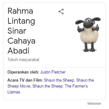 Lintang shaun the sheep