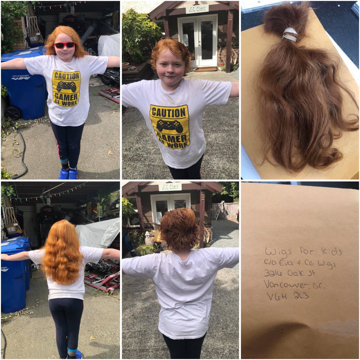 reedbotwright's tweet photo. So proud of our little Gingerhead Man! 3 years in the making and “now the cycle starts again.”❤️
He intends to keep growing and donating his hair to help kids with cancer. So proud of our little man ❤️ Paying it forward! Cc @WilliamShatner #kdkid https://t.co/leMcft2hPr
