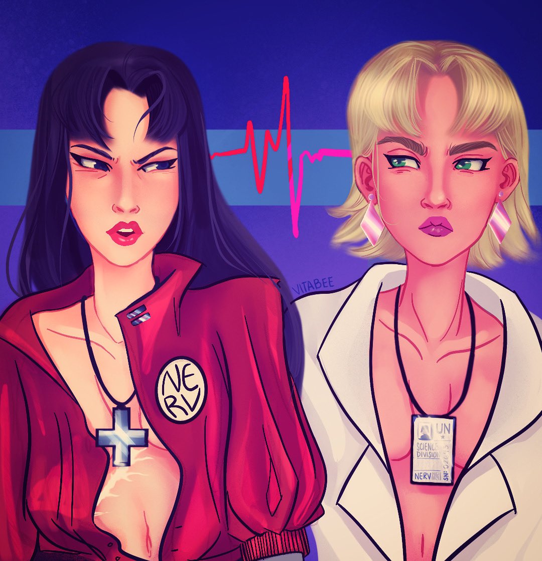 vitabeee's tweet photo. #neongenesisevangelion #misatokatsuragi #ritsuko 🍒 https://t.co/VlHsTbJbMc