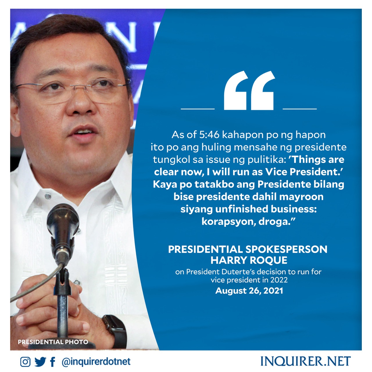 Harry Roque to be Duterte's new spokesman