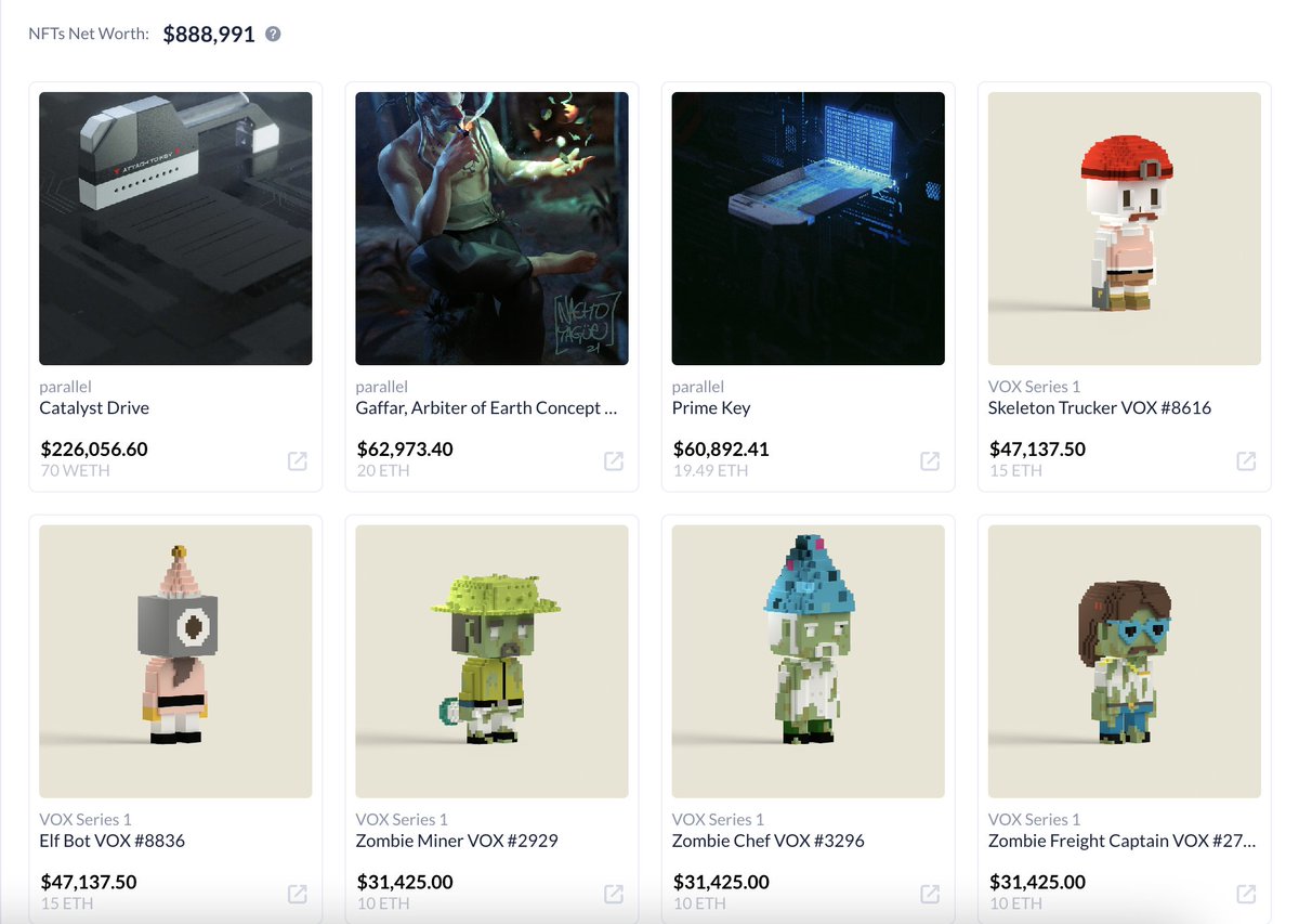crypto_wwatch's tweet photo. Ever wonder what a whale's NFT collection looks like? Check this out:

https://t.co/VWVEm0GBVs

Looks like we're moving from Penguins to Zombies 🐧🧟 https://t.co/aCSE9bz4FC