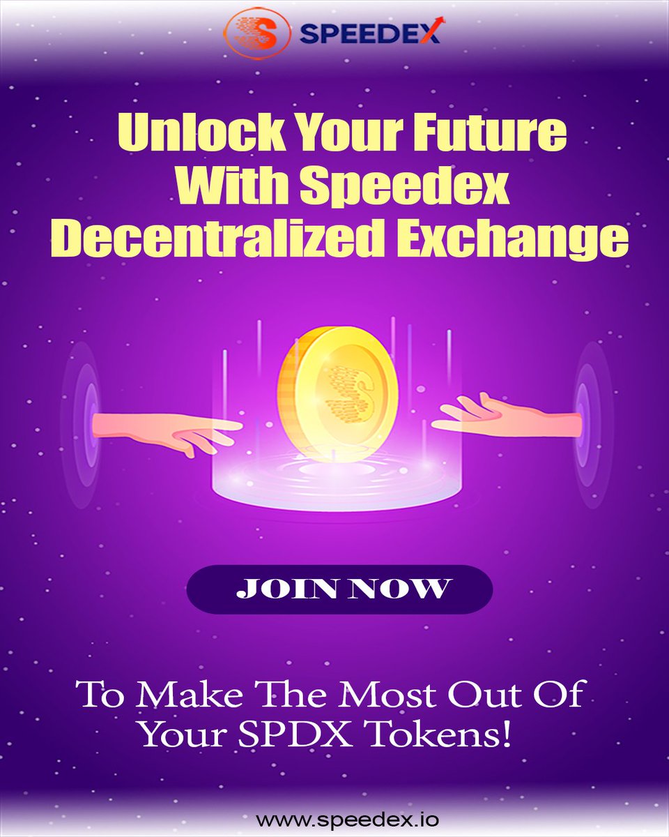 Unlock your future with speedex decentralised exchange

Join Now

To make the most out of your SPDX Tokens

#speedex #spdx #spdxtokens #blockchain #crypto #cryptocurrency #buyandsell #exchange #trading #traders