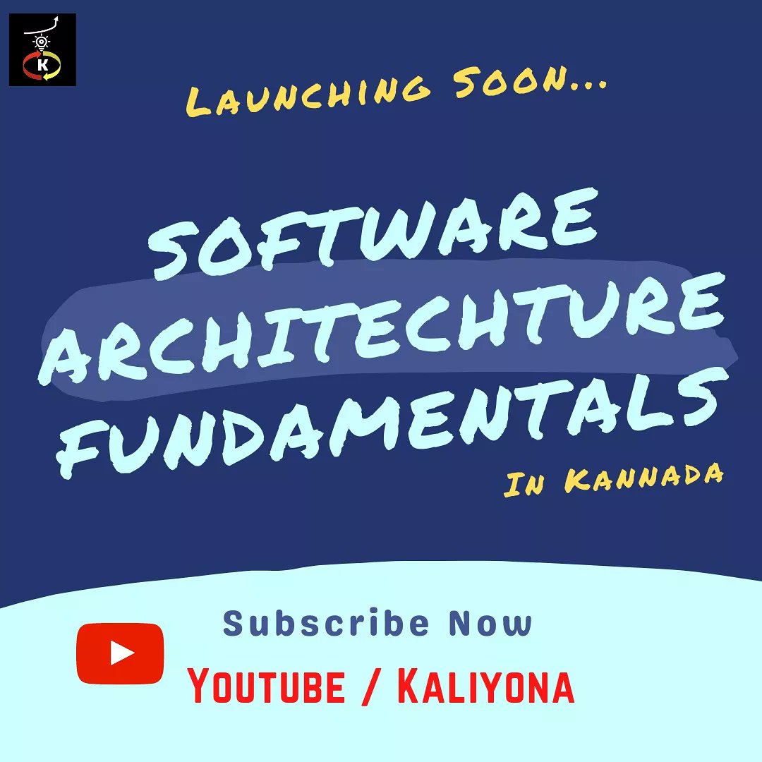 ಸದ್ಯದಲ್ಲೇ ಹೊಸ ಕೋರ್ಸ್ ನಮ್ಮ ಕಲಿಯೋಣದಲ್ಲಿ

New course to be launched soon @teamkaliyona 

#kaliyona #kannada #newcourses #elearning #architecture #software #developer #fundamentals