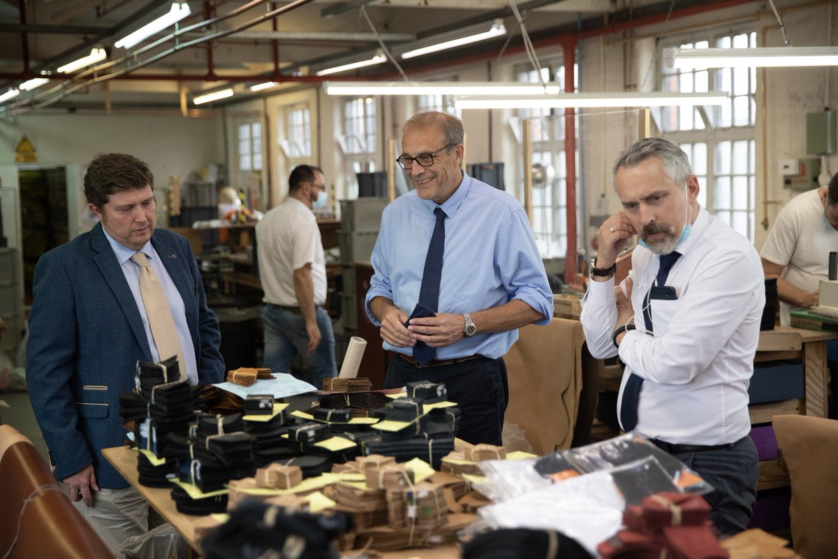 ALewerMBE's tweet photo. I was delighted to visit @TrickersShoes factory yesterday. The quality of their shoes &amp; boots is world renowned. They are one of a small number of hand crafted shoe makers that put #Northampton on the world map for excellence #NorthamptonForward @tradegovuk https://t.co/bN4FMoXuot