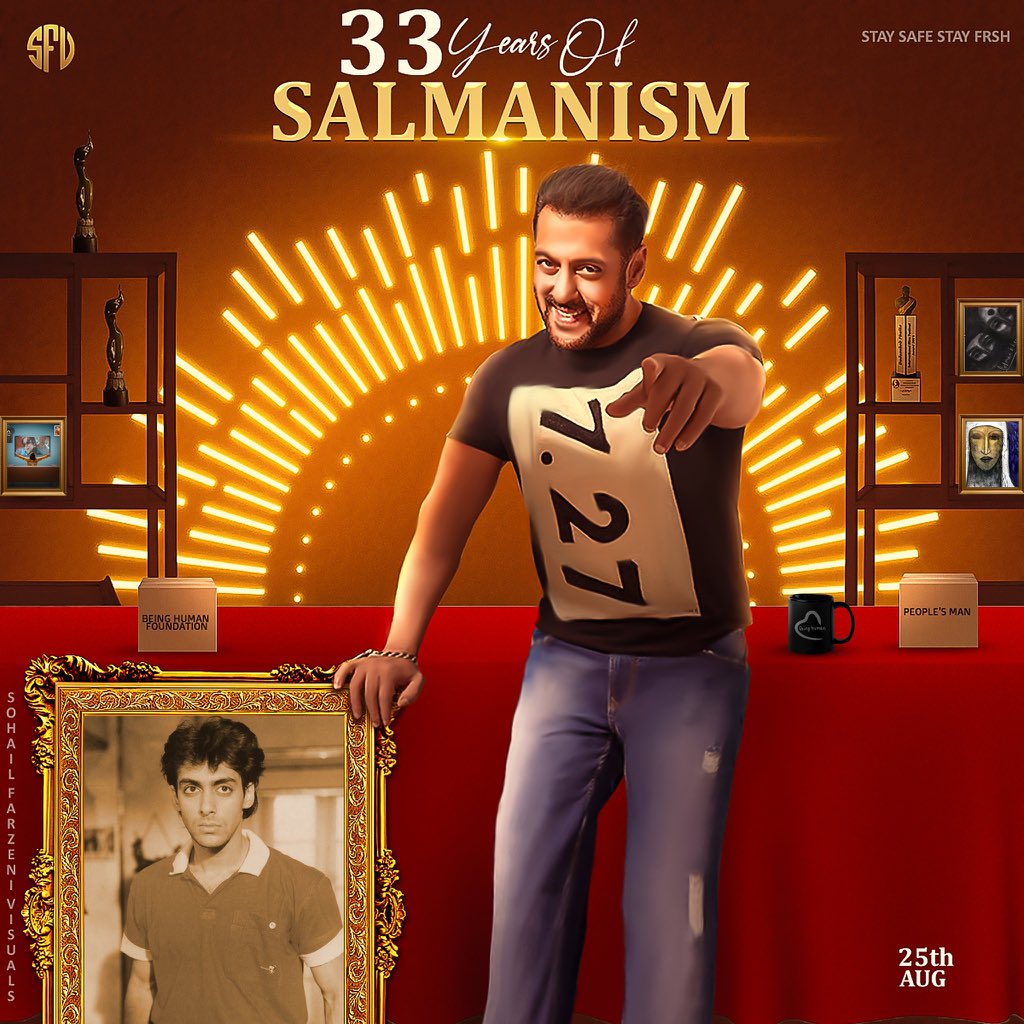 BollywoodArvind's tweet photo. Congratulations Megastar @BeingSalmanKhan on completing wonderful Journey of 33 years in Indian cinema.

#33YearsOfSalmanKhanEra https://t.co/aL0hQPjp0k