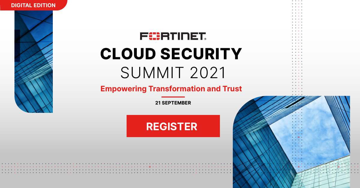I'm delighted to invite you to the <a href="/Fortinet/">Fortinet</a> Cloud Security Summit on Sep 21. Seize the opportunity to embed #cybersecurity into your digital strategy. 

Discover the full agenda and register. 

ftnt.net/6019yqW0N

#CloudSecurity21