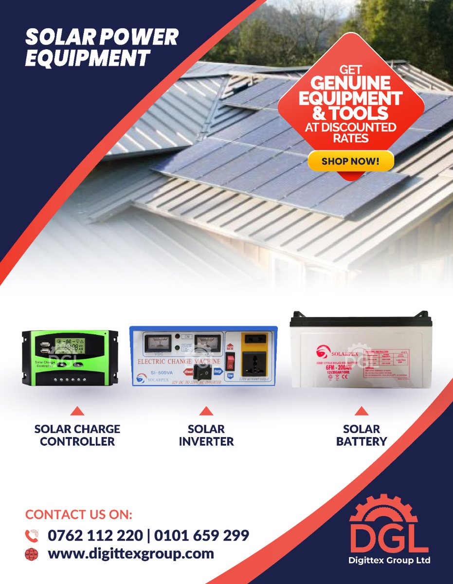 Sales Desk: 0762112220/010165929

Using solar power doesn't have to be daunting with quality brands. Get a sizing and quotation that is tailor made for you today. Contact our sales desk for more information.
#PoweringAfrica #SolarPower #alternativepower #Energy