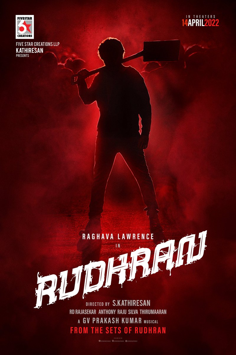 Cinewoodsoffl's tweet photo. #Rudhran In Theaters From 14th April 2022 !!
#RudhranfromApr14 https://t.co/HY63AXo8Yn