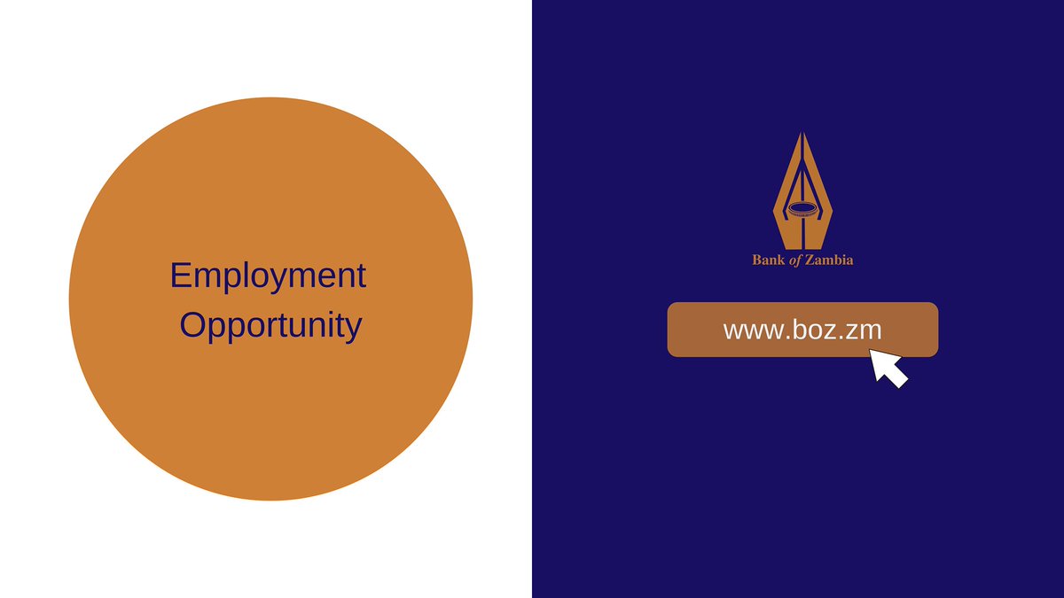 BankofZambia's tweet photo. The Bank of Zambia invites applications from suitably qualified individuals for the following positions: Administrative Assistant (4 posts BoZN4), Storekeeper – Receiving (2 posts BoZU3), Storekeeper – Issuing (2 posts BoZU3) &amp; Note Examiner (5 posts BoZU3). https://t.co/trgyDR89Ot
