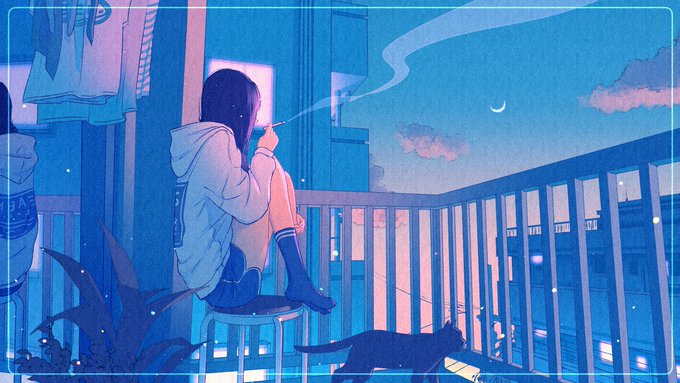 「balcony cat」 illustration images(Latest)