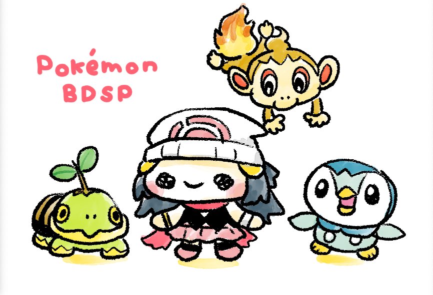 ポケモン「たのしみだな〜(ファンアートです)
 #ポケモンBDSP 」|高橋きの 🐟ねこのぶーちゃんヤマシロヤ常設中🐼🍤のイラスト