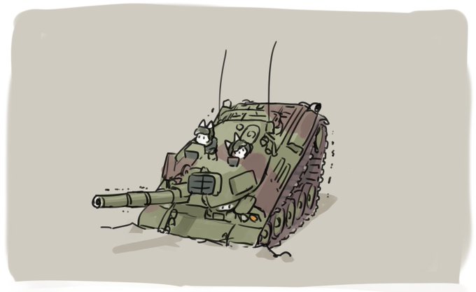 「猫 戦車」のTwitter画像/イラスト(新着)