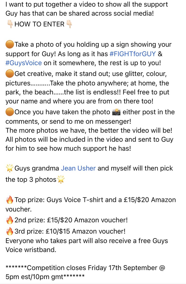 💥COMPETITION TIME💥 (click photo to see full details) #FIGHTforGUY #GuysVoice #FreeGuy #wrongfulconviction #Amazon