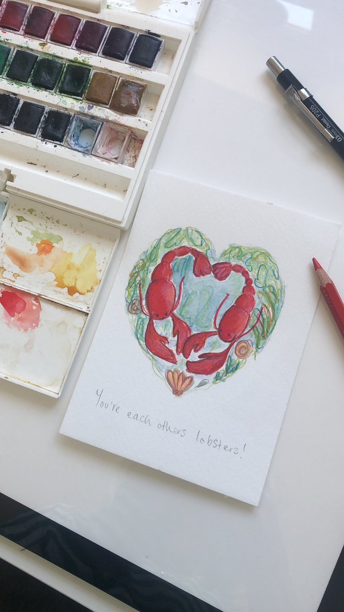 It was my lovely parents 31st wedding anniversary yesterday and me and my mum have been rewatching Friends together, so it only seemed fitting to make them a lobster related card to celebrate! 🦞💍