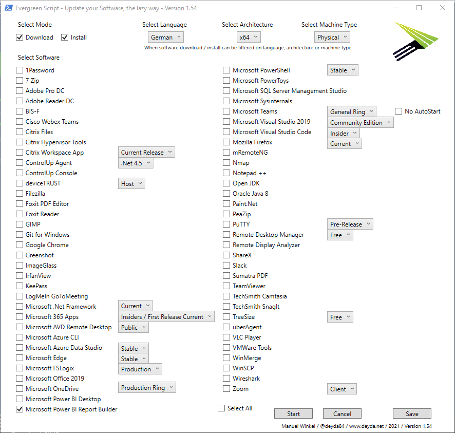 Deyda84's tweet image. New Version (1.54) of the Evergreen-Script!

- Add @Webex Teams,@Azure CLI,@Citrix Files,@foxitsoftware PDFEditor,@GitforWindows,@LogMeIn GoToMeeting,@MSPowerBI ReportBuilder,@Sysinternals,@nmap,@PeaZip_Software,@Camtasia,@SnagIt,@WinMerge,@1Password

#CitrixCTP #EvergreenScript
