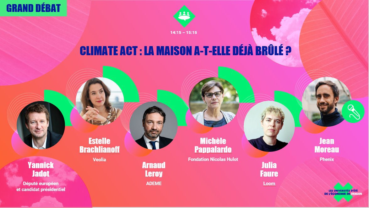 yberezaie's tweet photo. #ClimatAct : ça chauffe !
🎤 @yjadot @ar_leroy @ademe Julia Faure @Loom_officiel @Estelle_Veolia @Veolia
Table ronde animée par @Jean_MOREAU_ @Tech_for_goodfr @Mouv_ImpactFr
#UEED2021 #TrajectoireCarbone #GreenReboot https://t.co/3RM8w8Jjjp