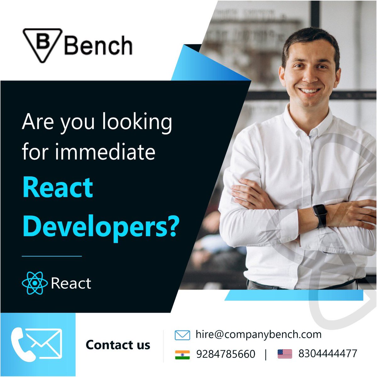 company_bench's tweet image. Are you looking for immediate
React Developers?
Contact us: bit.ly/3AHTnbn
#Reactdevelopers #HireReactdevelopers #CompanyBench