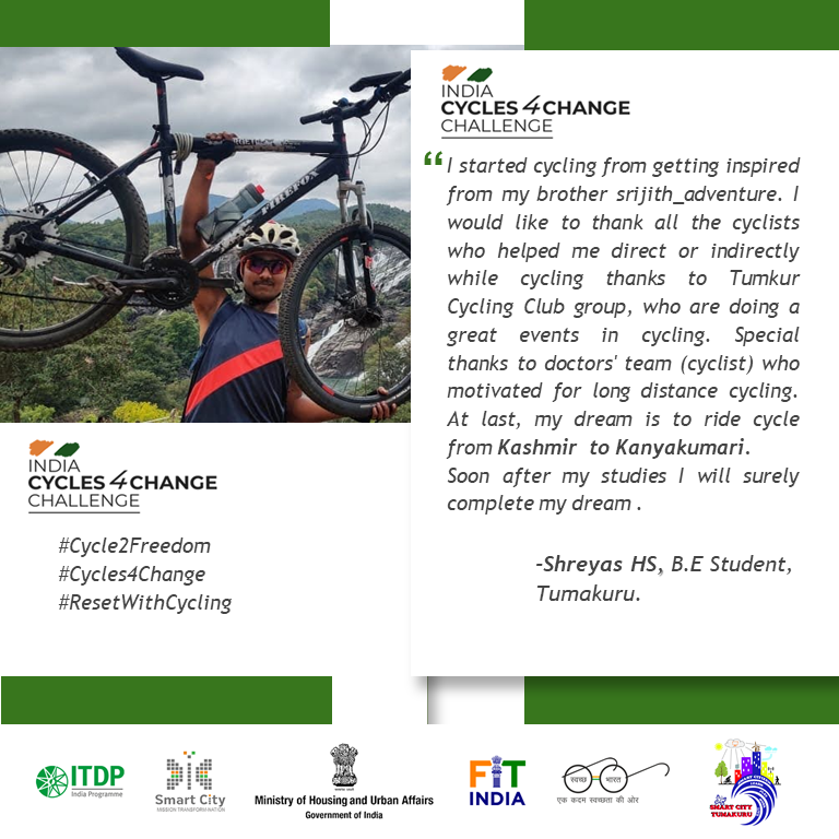 smartcitytumkur's tweet photo. #Cycles2Freedom #Cycles4Change #ResetwithCycling 
@itdpindia @SKunchitiga https://t.co/IDSEKYvuoT