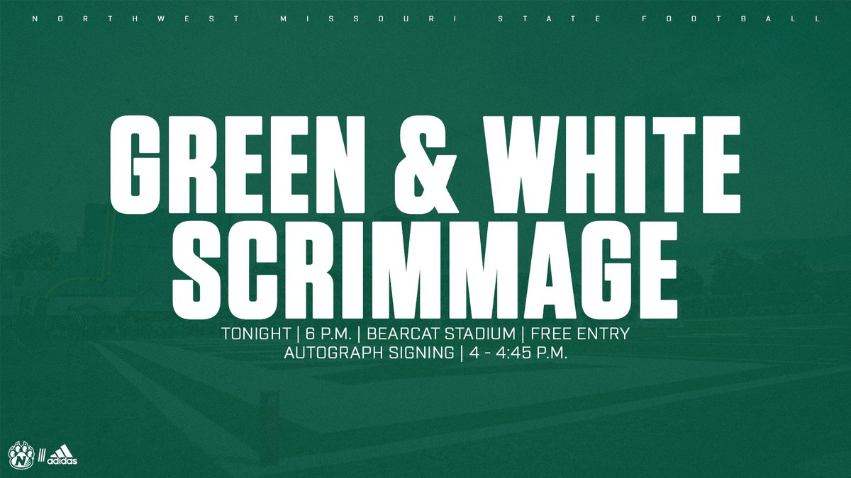 Get your first look at the Bearcats tonight during the annual Green &amp; White Scrimmage. Admission into the scrimmage is free. No live stream is available. 

Autographs: 4 - 4:45 p.m.
Scrimmage starts: 6 p.m.