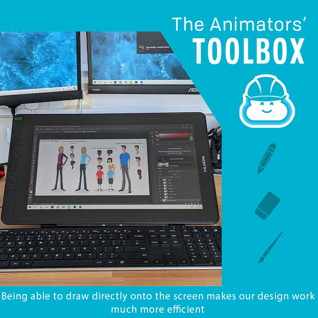 SL_Animation's tweet image. Let start the week with a rummage inside the #Animatorstoolbox! We’ve mentioned them before but we want to show off our new ones! We have found drawing straight onto a screen has boosted the speed in which we are able to create high quality art!

#Bepsoke #Design #animation