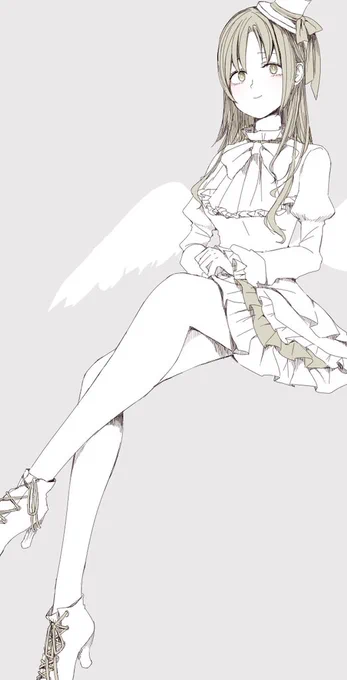 自キャラの天使のデザイン好き 