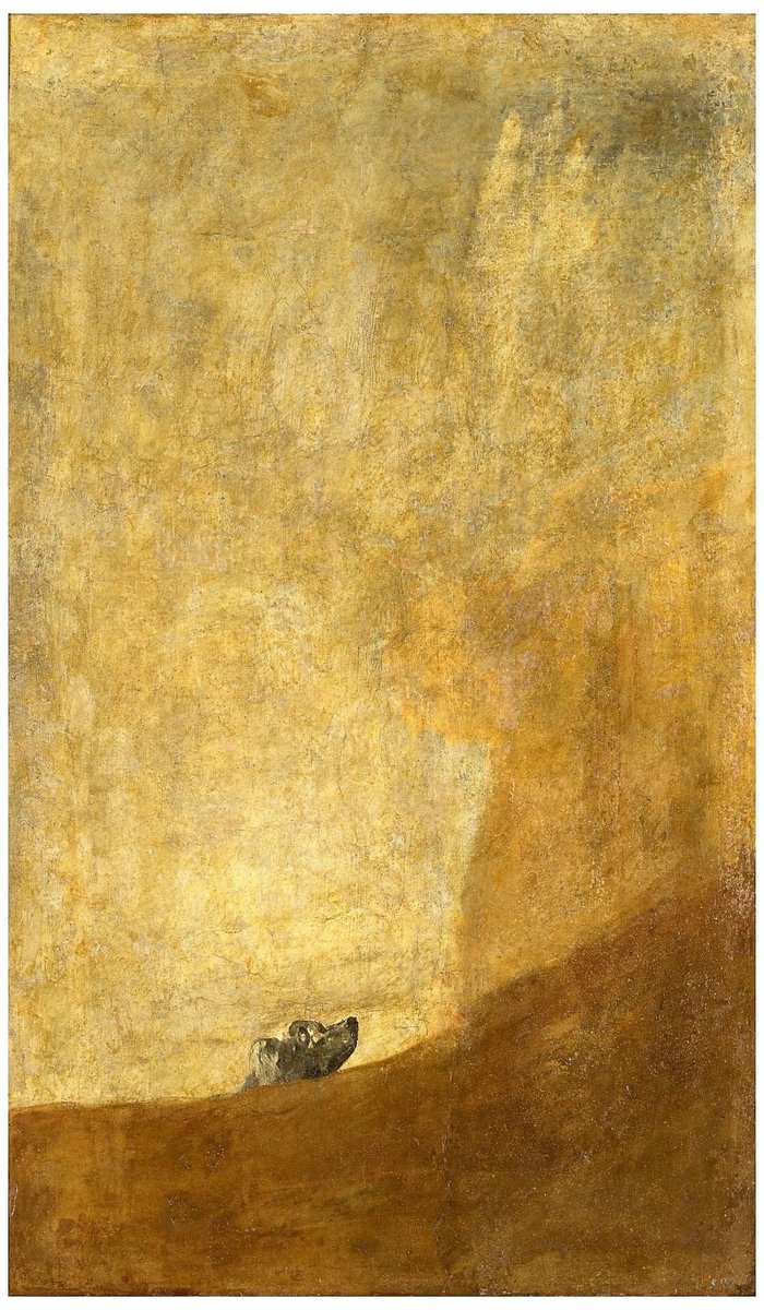 RT @jsunbury: Francisco de Goya - Perro Semihundido  (half sunken dog) (1820) https://t.co/boMf6sqKAt