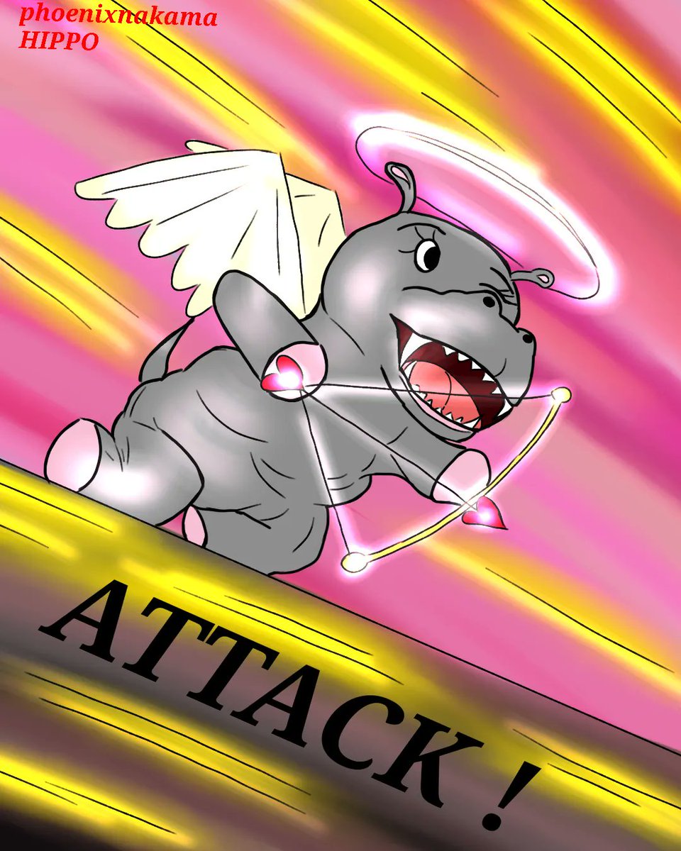 phoenixnakama's tweet photo. This hippo is attacking humans in the name of love, because they are full of hate.
#sketchadayapp #sketchdaily
#sketchaday #daylisketch #hippopotamus #hippo #hippoart #hippoillustration #love #hippolove #amor #humanhate #lovehate #illustration #digitalart https://t.co/p3zfDWtqdC