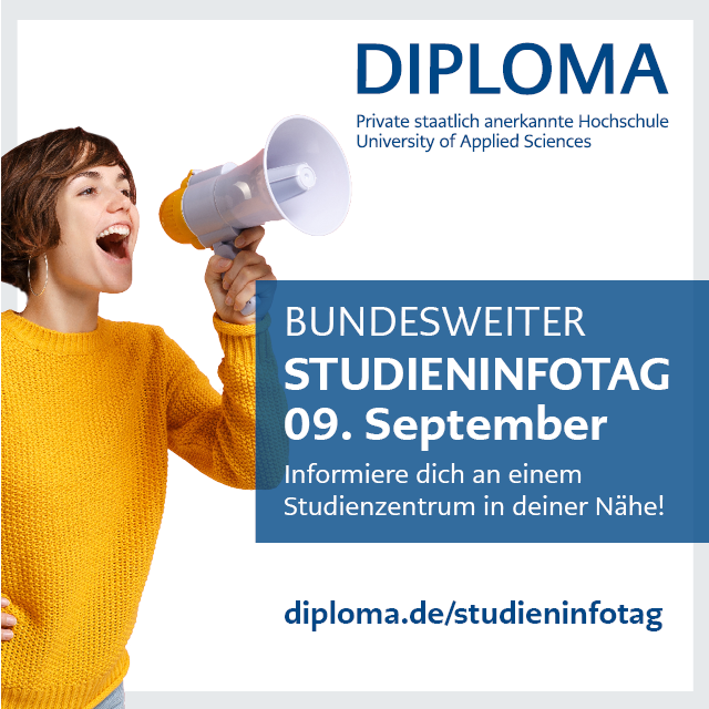 Mehr Infos unter diploma.de/studieninfotag