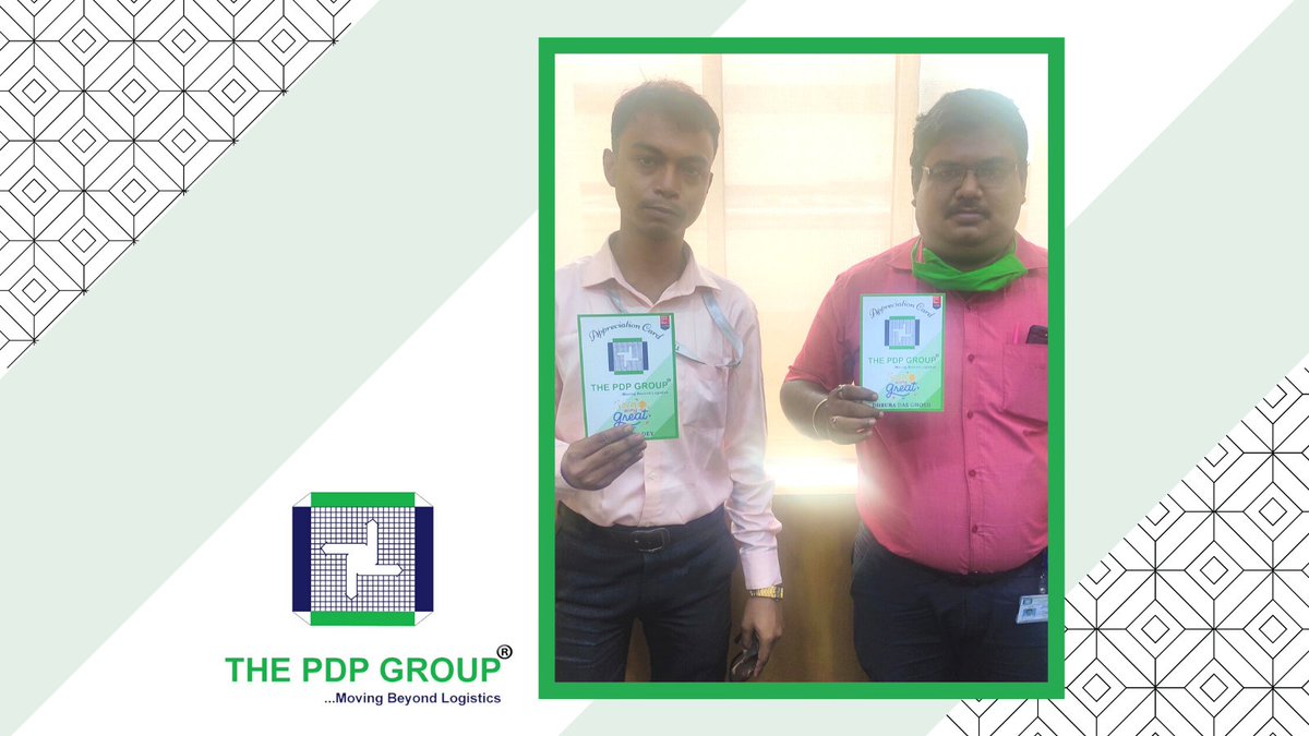 ThePDPGroup's tweet photo. Our #EmployeeAppreciation initiative continues in full swing! 'Appreciation Cards' were given to @DhrubaDasGhosh1 from the Operations dept, &amp; Satayjit Dey from the CB dept! 
Wishing success &amp; happiness to both members of the #PDPFamily! 🤩
#GreatPlaceToWork #employeeempowerment https://t.co/LONPMgRsxo