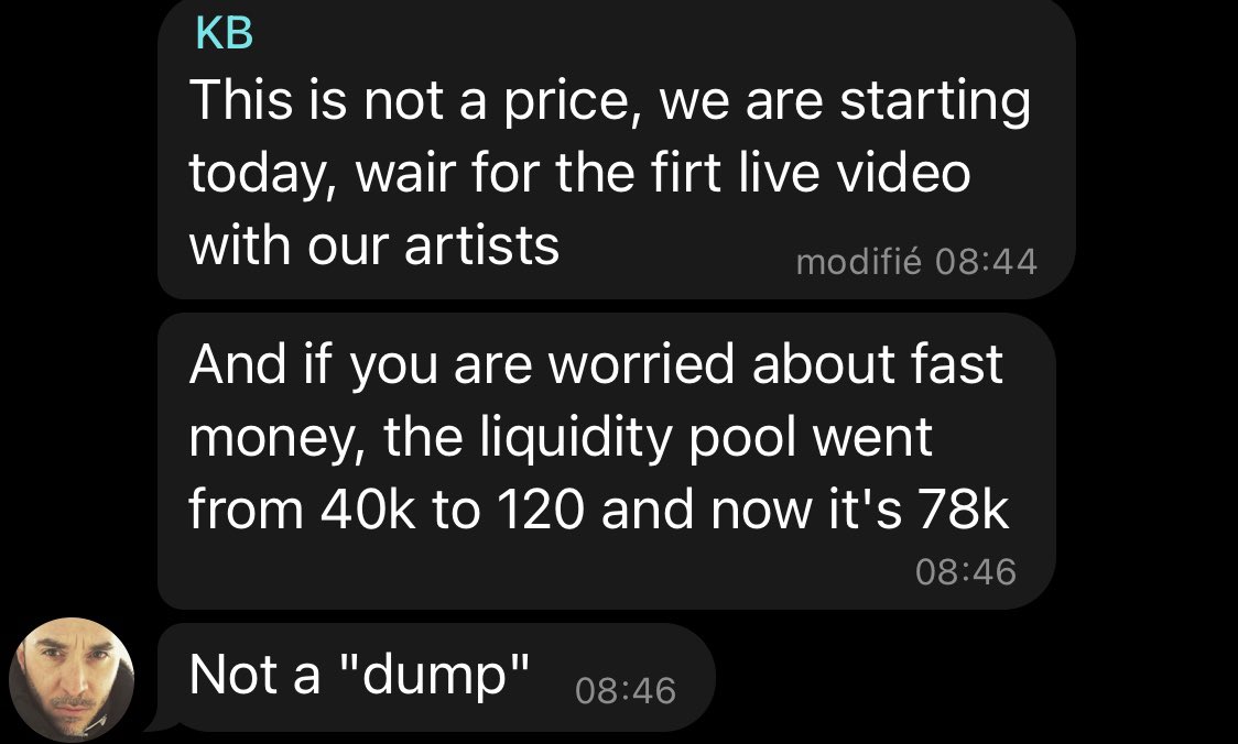 CultOffOlem1's tweet photo. « Not a « dump » »… oh Candy !
#wambo #wambocoin #wambonft #NFTdrop #NFTCommunity #nftcollectors #poocoin #scam #CreatorSpotlight #French #rug #bearish #PumpAndDump #dumber #lmfao https://t.co/Vm3S1G3W6X