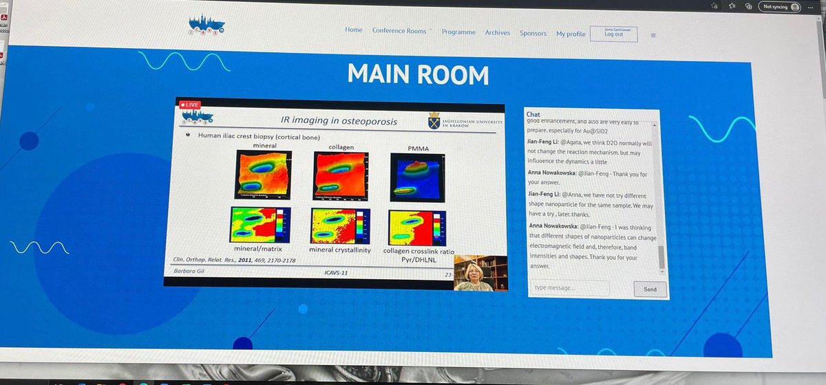 SpecVienna's tweet photo. #ICAVS11 Dr. Gil presenting data about „Infrared Spectroscopy in Analysis of the Surface of Porous Materials“ and detecting #IRImaging #bone slides published 2011 with Mendelsohn and Boskey in Clinical Ortopaedics and Related Research. @leftypaschalis  #spectroscopy https://t.co/jBdL8RTblz