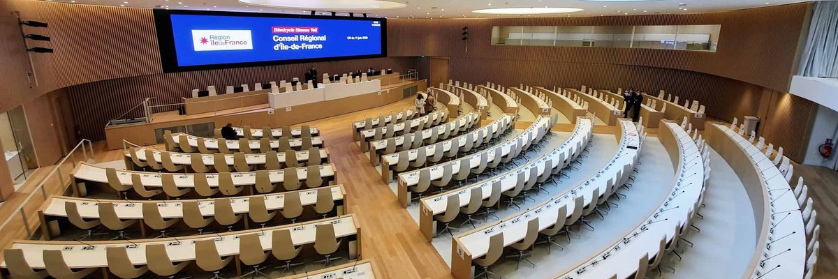 We had the honor to equip both the assembly room and the multipurpose room of the Ile-de-France Regional Council. This is the biggest regional council in France and can receive several hundred people. 

&gt;&gt; To read more: hubs.ly/H0V3-vz0