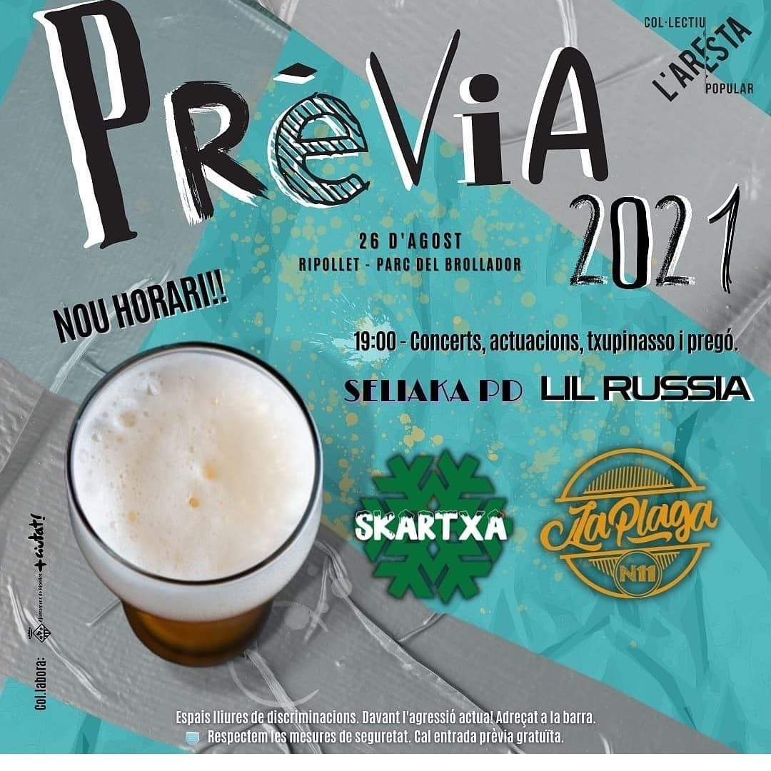 ConcertsCat_'s tweet photo. Festa Major a Ripollet.

Destaquem:

📅Dj 26
🎤LILRUSSIA, LA PLAGA, SKARTXA
📍Parc dels Pinetons
⏲️19h
🎟️Gratuït. Cal reserva

📅Ds 28
🎤DEF CON DOS, MACHETE EN BOCA
📍Parc dels Pinetons
⏲️19h
🎟️Gratuït. Cal reserva

📅Dg 29
🎤ZERZEDILLA
📍Parc 1r de Maig
⏲️21h
🎟️Exhaurit https://t.co/qgsQBRLj4E