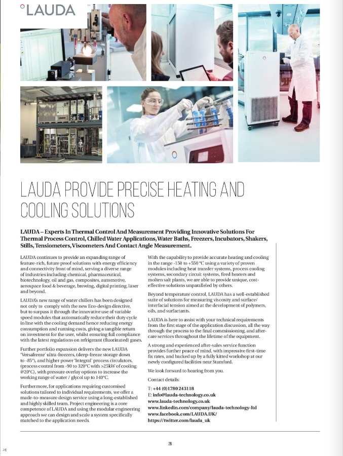 Check out #LAUDA's article in the latest issue of the #ChemicalIndustryJournal #ChemUK

For the full edition - see link below:

reveela.com/product/chemic…
