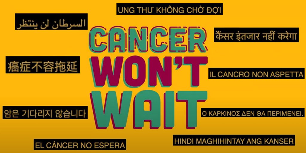 If you have a change in your body that is worrying you and need some advice in your language, our Cancer Won’t Wait video is now available in multiple languages, including Hindi, Italian, Korean, Spanish, Tagalog, and Vietnamese: bit.ly/2QET6Ee #CancerWontWait