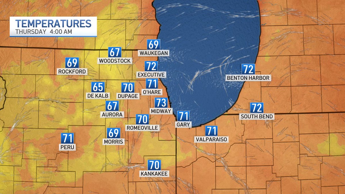 Only a few spotty showers in NW Indiana at this hour, otherwise clouds are thinning across the metro area with mild and muggy conditions.  Another hot and humid day is on the way, but will we see additional showers and storms?  Get the latest forecast now on the NBC 5 News Today.
