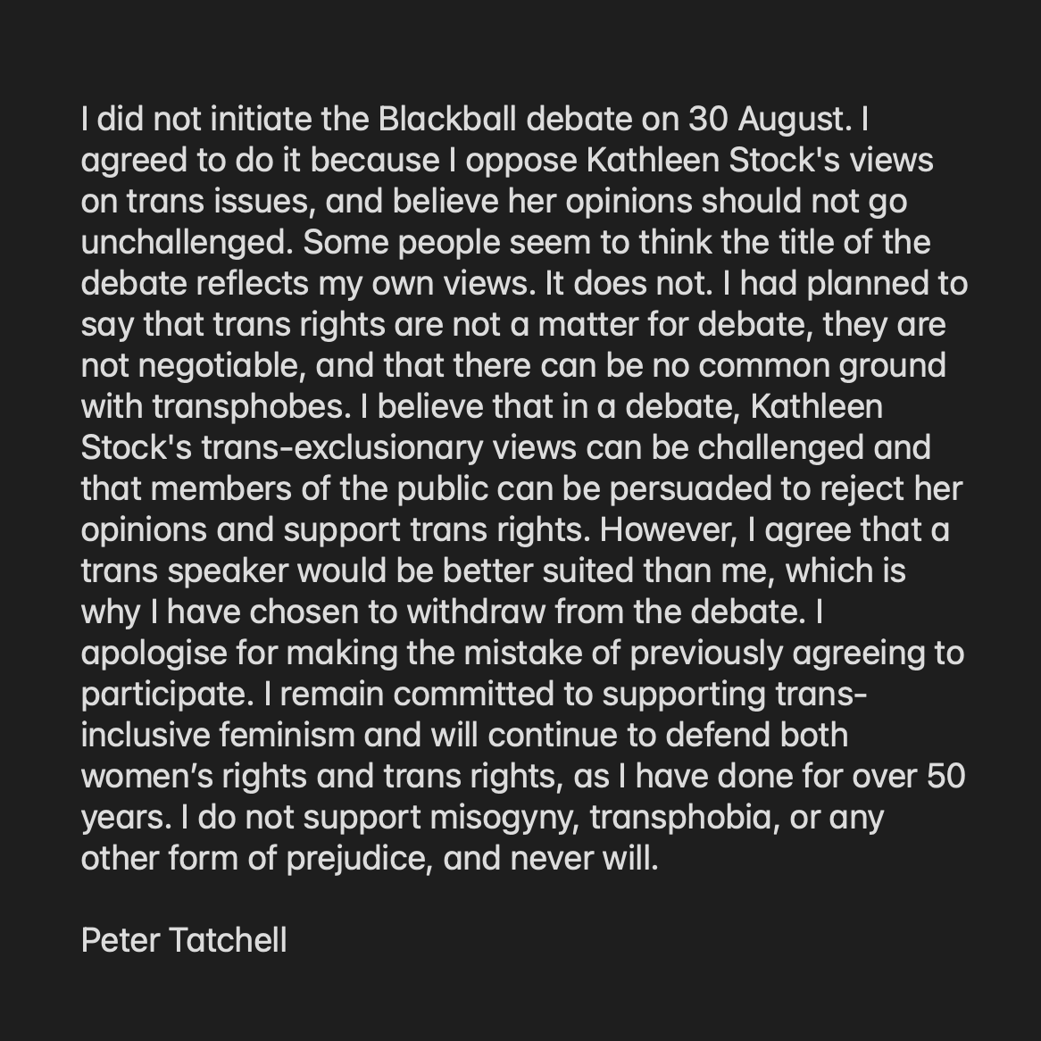 Peter Tatchell tweet media