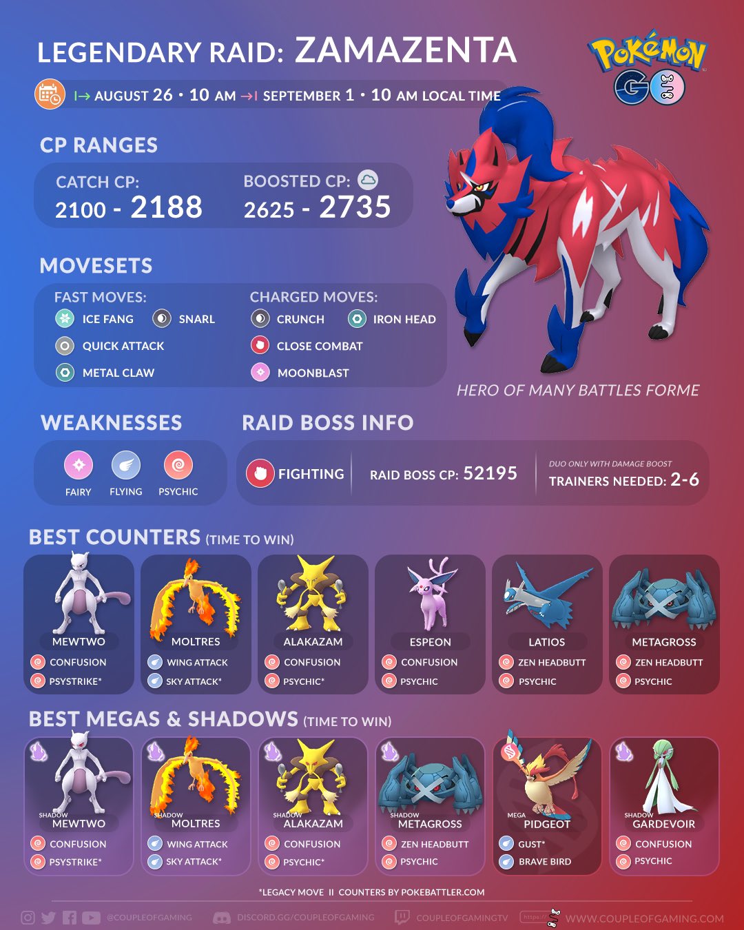 Legendary Zamazenta Service - Pokemon GO Account Service