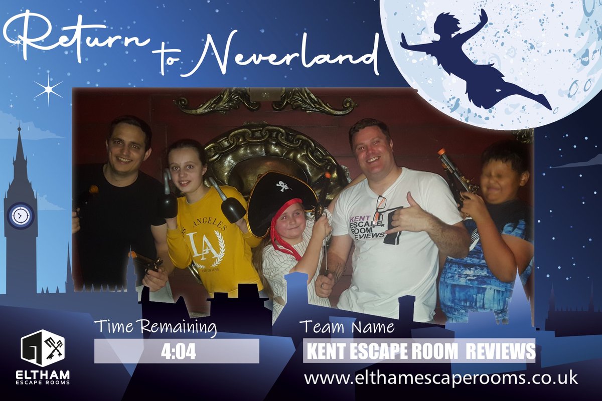 Had a great time last night playing Return to Neverland at Eltham Escape Rooms. Didn't stop smiling from start to finish. Highly recommended! Check out my review here... kentescaperoomreviews.co.uk/eltham-escape-…