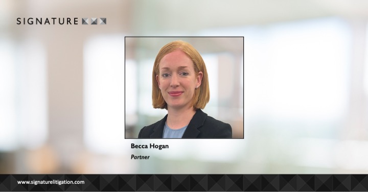 SignatureLitLLP's tweet image. Partner Becca Hogan discusses the #Merricks v #Mastercard case, the largest #collectiveaction in British legal history, which was recently certified by the Competition Appeals Tribunal bit.ly/3kolQfL