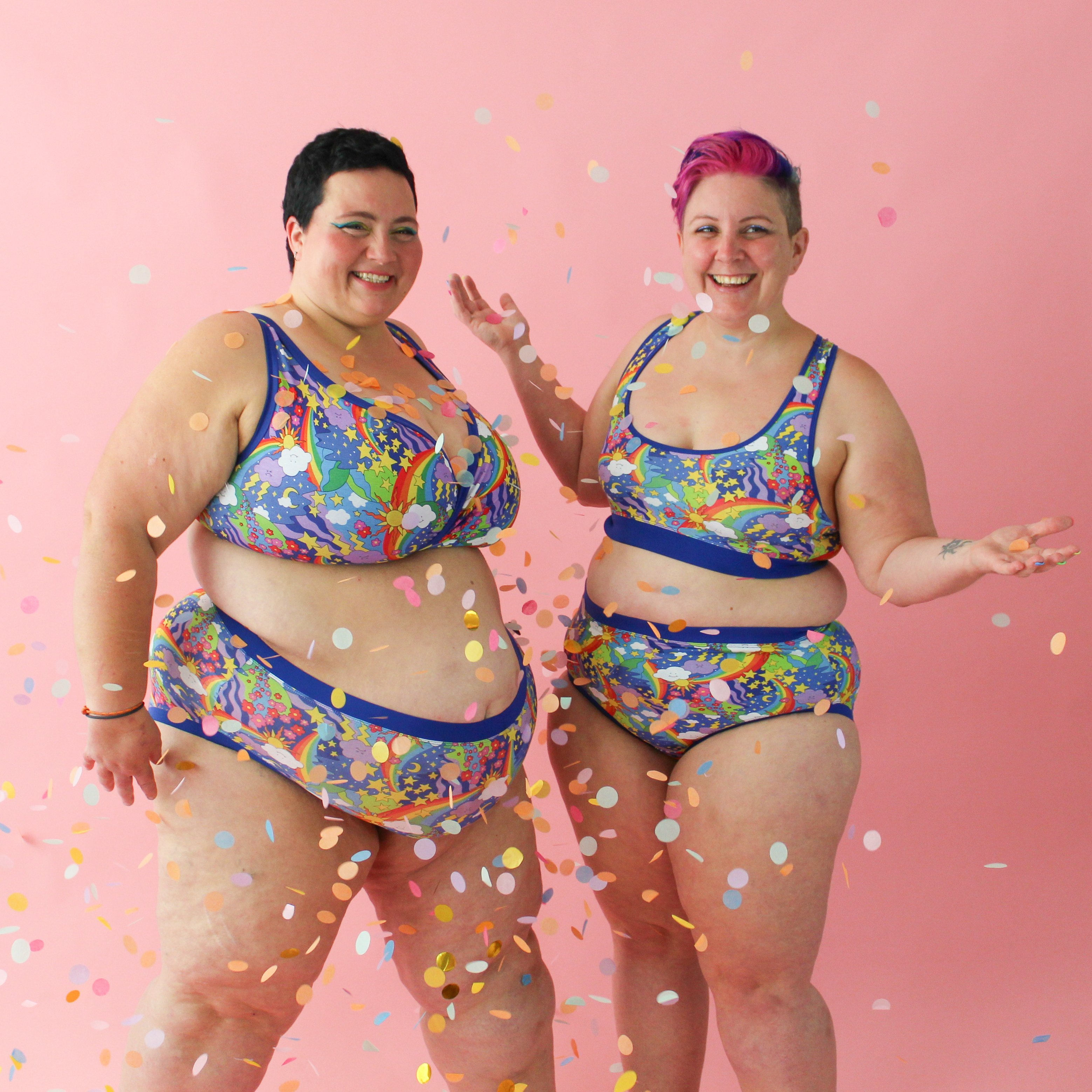 Molke on X: Give your boobs and you bum some Molke joy with our awesome  Retro Rainbows collection - now live on the website! Available in our super  supportive Original Molke bra (