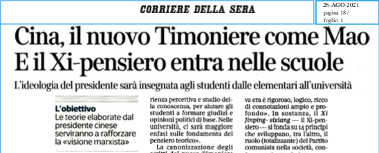 VERGOGNA!! In #Cina a scuola si studia il pensiero di #XiJinpinge, e nei testi scolastici adottati in #italia manco un accenno alla rivoluzione del #dirittodifamiglia introdotta da #berlusconi quando era ancora lo #ziodiruby