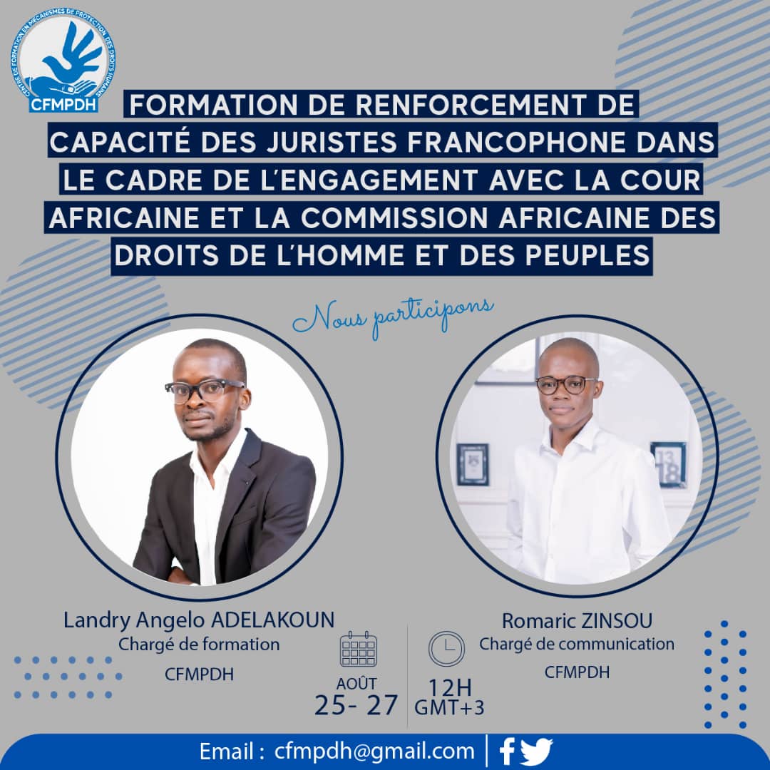 Nous y participons !

<a href="/cfmpdh/">CFMPDH_ONG</a>
<a href="/CoalitionAfCHPR/">The Coalition for an Effective African Court</a> <a href="/court_afchpr/">African Court</a> <a href="/AFRICTIVISTES/">AfricTivistes</a> <a href="/DeAmnesty/">Amnesty_DE_West Africa</a> <a href="/ONU_Droits_BRAO/">ONU Droits de l'Homme - Afrique de l'Ouest</a> <a href="/romariczinsou27/">Jésukpégo Romaric ZINSOU</a>
