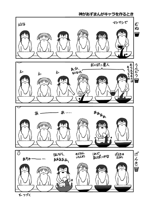 神があずまんがキャラを作る時 