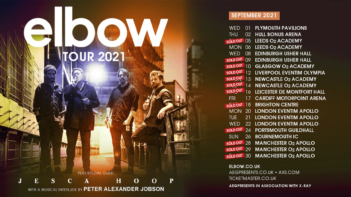 elbow’s long awaited UK tour starts next week in Plymouth on September 1st, stopping in towns and cities across England, Scotland and Wales, concluding with three sold out hometown shows at Manchester’s O2 Apollo.